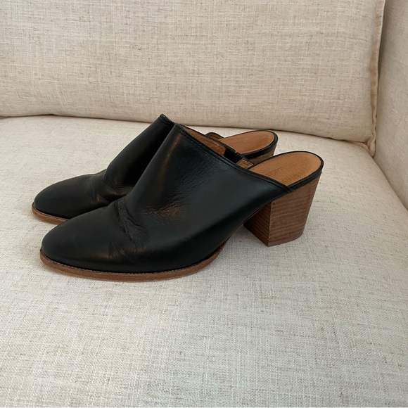 Madewell Harper mules in black leather - Picture 2 of 5